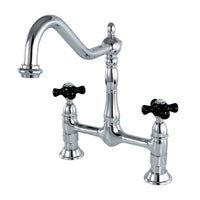 Thumbnail for Kingston Brass KS1171PKX Duchess Bridge Kitchen Faucet, Polished Chrome - BNGBath