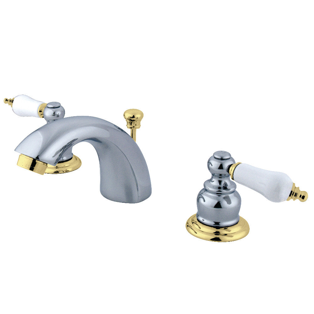 Kingston Brass KB944B Mini-Widespread Bathroom Faucet, Polished Chrome/Polished Brass - BNGBath