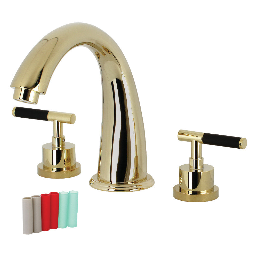 Kingston Brass KS2362CKL Kaiser Two-Handle Roman Tub Faucet, Polished Brass - BNGBath