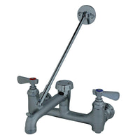 Thumbnail for Kingston Brass FSS100RC Two-Handle Commercial Service Janitorial Sink Faucet, Rough/Chrome - BNGBath