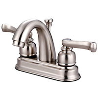 Thumbnail for Kingston Brass KB5618FL 4 in. Centerset Bathroom Faucet, Brushed Nickel - BNGBath