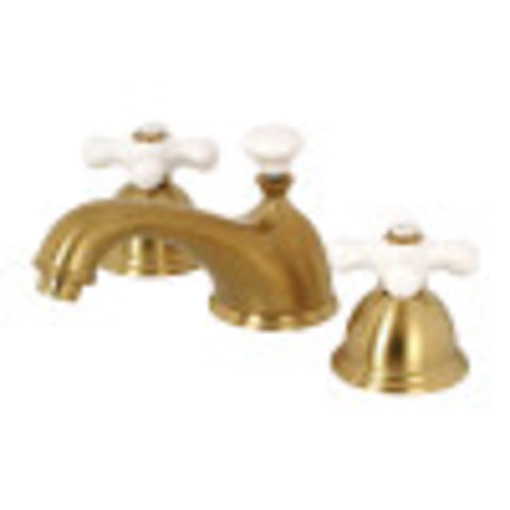 Kingston Brass KS3967PX 8 in. Widespread Bathroom Faucet, Brushed Brass - BNGBath