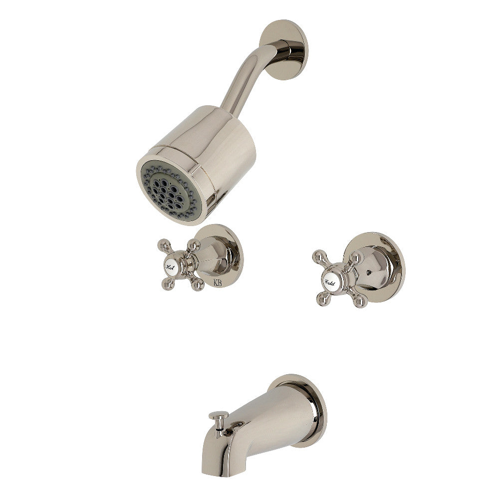 Kingston Brass KBX8146BX Metropolitan Two-Handle Tub and Shower Faucet, Polished Nickel - BNGBath