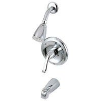 Thumbnail for Kingston Brass KB5531YL Single Handle Tub Shower Faucet, Polished Chrome - BNGBath