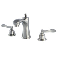 Thumbnail for Kingston Brass KB7968NFL 8 in. Widespread Bathroom Faucet, Brushed Nickel - BNGBath