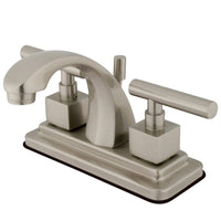 Thumbnail for Kingston Brass KS4648CQL 4 in. Centerset Bathroom Faucet, Brushed Nickel - BNGBath