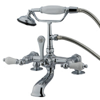 Thumbnail for Kingston Brass CC206T1 Vintage 7-Inch Deck Mount Tub Faucet, Polished Chrome - BNGBath