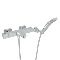 Thumbnail for ROHL Quartile Wall Mount Exposed Thermostatic Tub Filler with Wall Mount Handshower - BNGBath