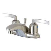 Thumbnail for Kingston Brass FB8628EFL 4 in. Centerset Bathroom Faucet, Brushed Nickel - BNGBath