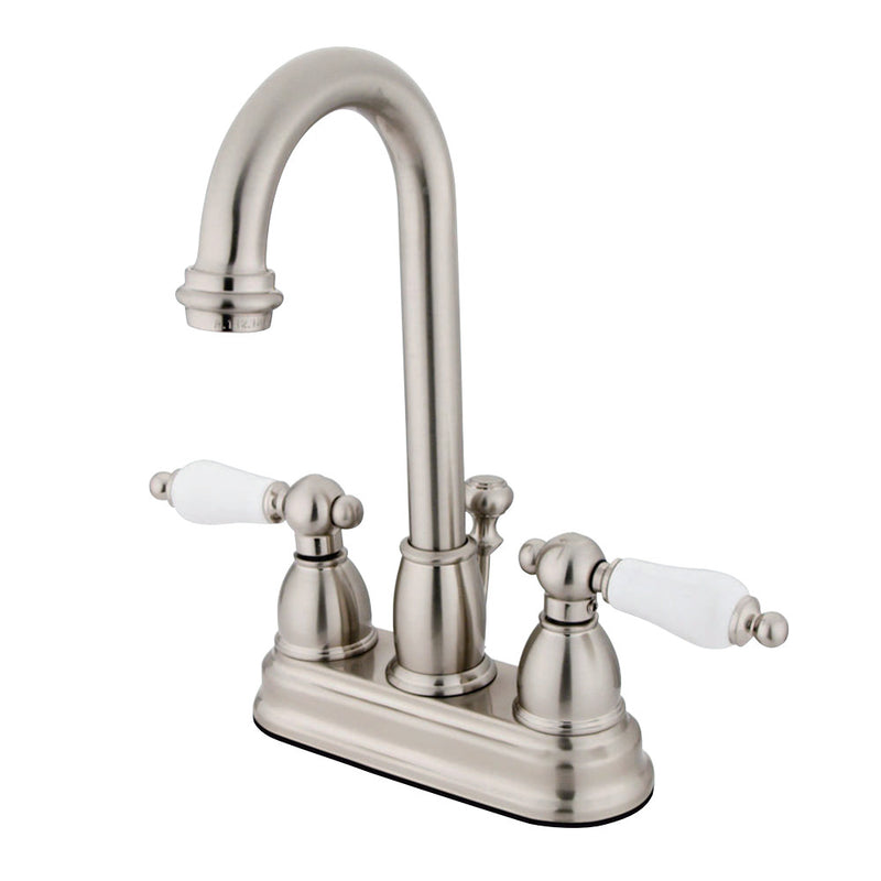 Kingston Brass KB3618PL 4 in. Centerset Bathroom Faucet, Brushed Nickel - BNGBath