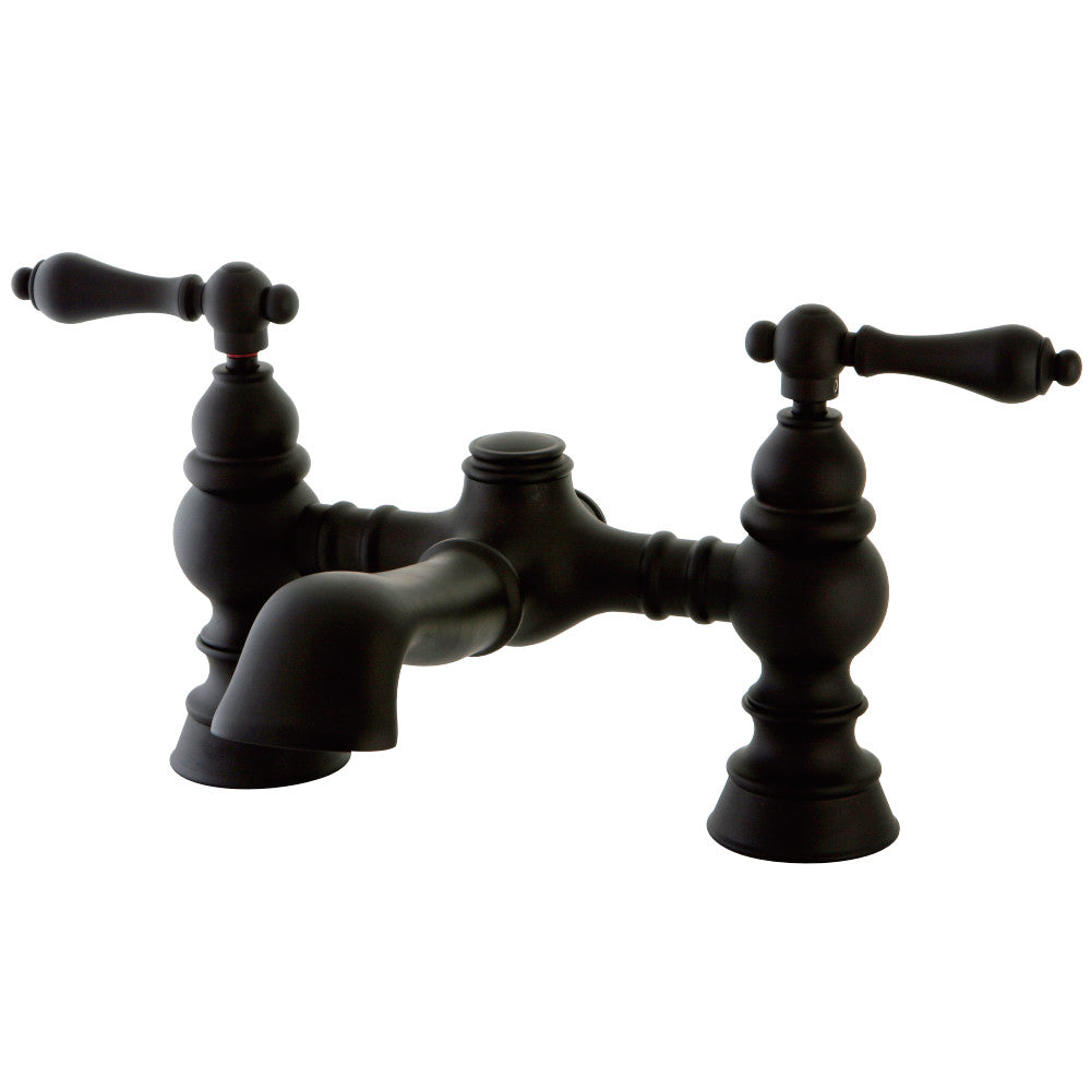 Kingston Brass CC1131T5 Heritage 7-Inch Deck Mount Tub Faucet, Oil Rubbed Bronze - BNGBath