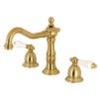 Thumbnail for Kingston Brass KS1977PL 8 in. Widespread Bathroom Faucet, Brushed Brass - BNGBath