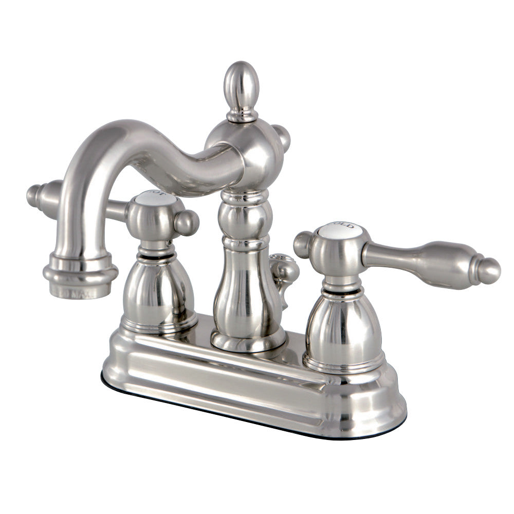 Kingston Brass KS1608TAL 4 in. Centerset Bathroom Faucet, Brushed Nickel - BNGBath