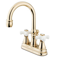 Thumbnail for Kingston Brass KS2612PX 4 in. Centerset Bathroom Faucet, Polished Brass - BNGBath