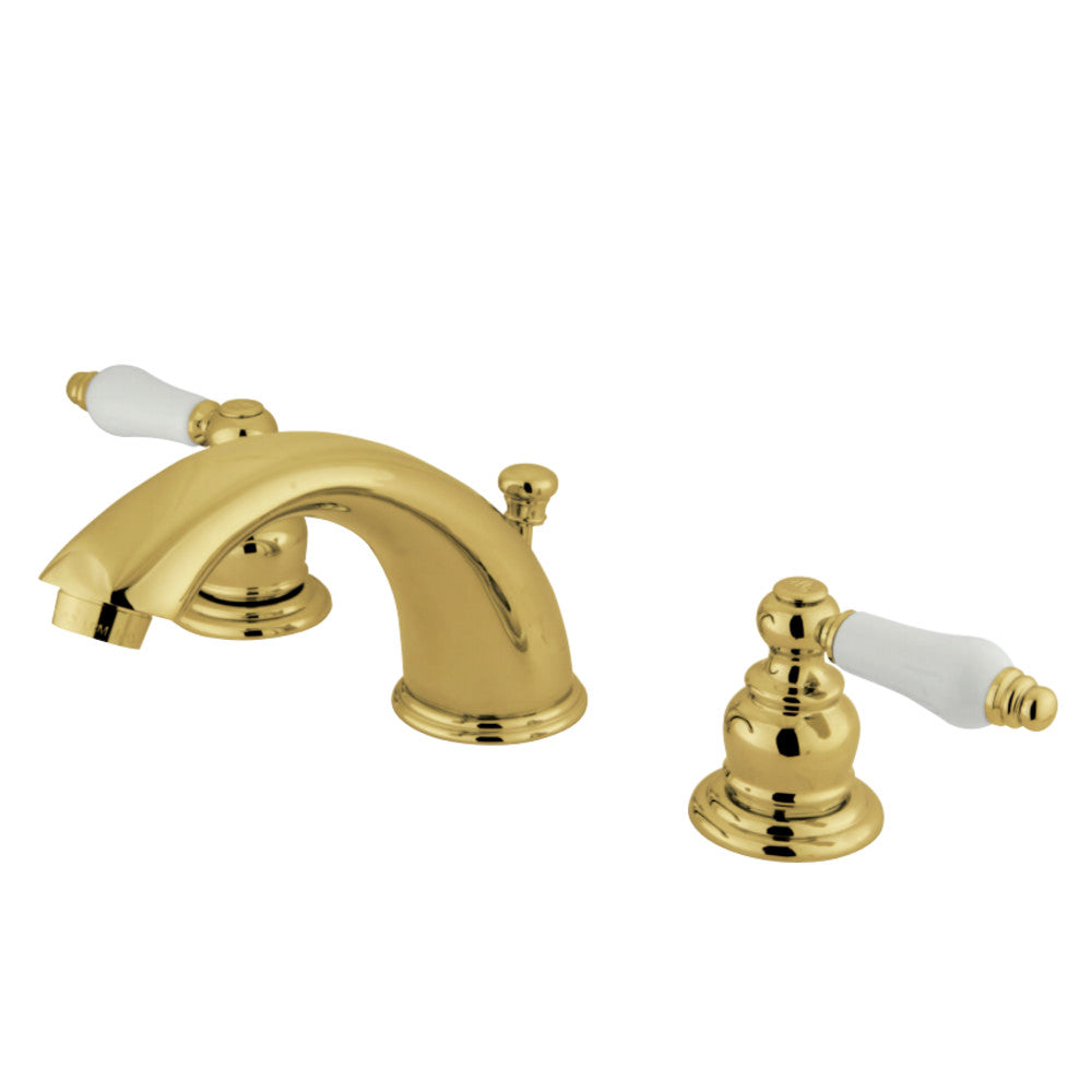 Kingston Brass KB972PL Widespread Bathroom Faucet, Polished Brass - BNGBath