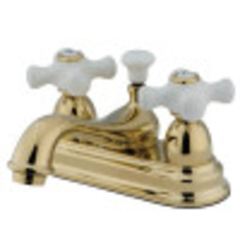 Kingston Brass CC19L2 4 in. Centerset Bathroom Faucet, Polished Brass - BNGBath