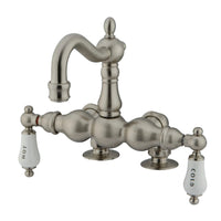 Thumbnail for Kingston Brass CC1095T8 Vintage 3-3/8-Inch Deck Mount Tub Faucet, Brushed Nickel - BNGBath