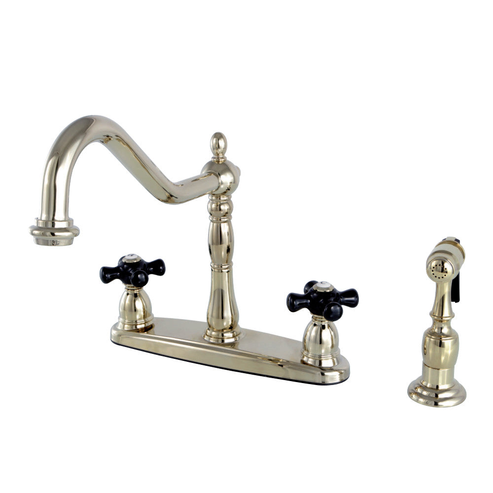 Kingston Brass KB1752PKXBS Duchess Centerset Kitchen Faucet, Polished Brass - BNGBath