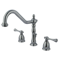 Thumbnail for Kingston Brass KB7971BL 8 in. Widespread Bathroom Faucet, Polished Chrome - BNGBath