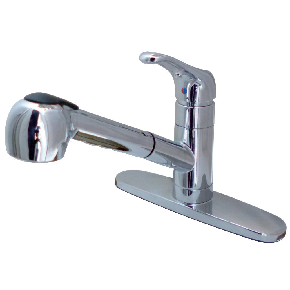 Gourmetier GSC881NCLSP Century Single-Handle Kitchen Faucet with Pull-Out Sprayer, Polished Chrome - BNGBath