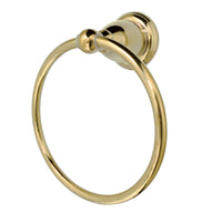 Thumbnail for Kingston Brass BA1754PB Heritage 6-Inch Towel Ring, Polished Brass - BNGBath