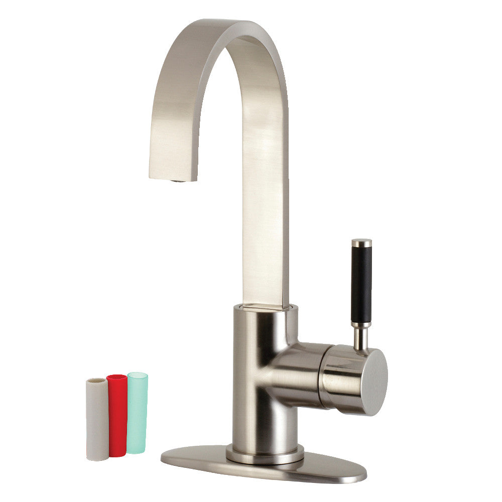 Kingston Brass LS8618DKL Kaiser One-Handle 1-Hole Deck Mounted Bar Faucet, Brushed Nickel - BNGBath