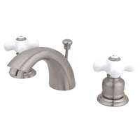 Thumbnail for Kingston Brass KB958PX Victorian Mini-Widespread Bathroom Faucet, Brushed Nickel - BNGBath