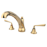 Thumbnail for Kingston Brass KS4322ZL Silver Sage Roman Tub Faucet, Polished Brass - BNGBath