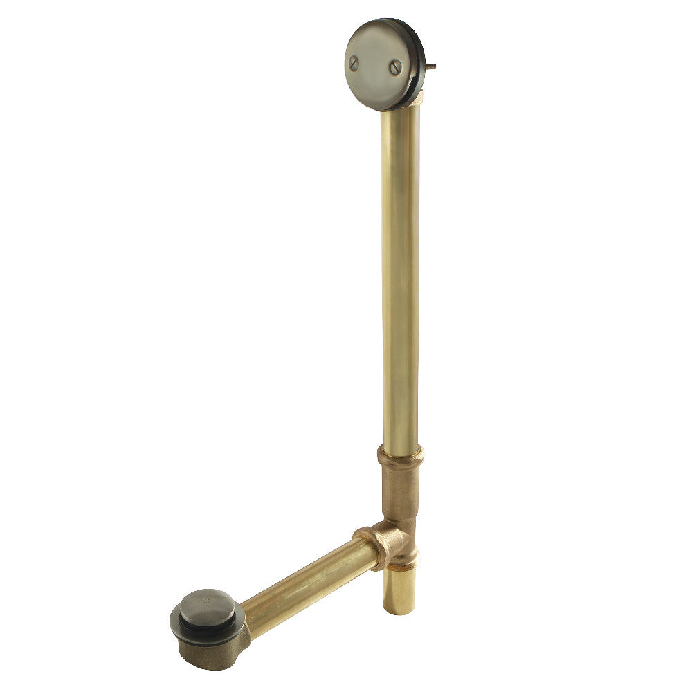 Kingston Brass DTT2183 18 in. Tub Waste and Overflow with Tip Toe Drain, Antique Brass - BNGBath