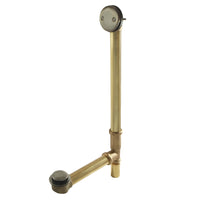 Thumbnail for Kingston Brass DTT2183 18 in. Tub Waste and Overflow with Tip Toe Drain, Antique Brass - BNGBath