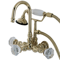 Thumbnail for Aqua Vintage AE7T2WCL Celebrity Wall Mount Clawfoot Tub Faucet, Polished Brass - BNGBath