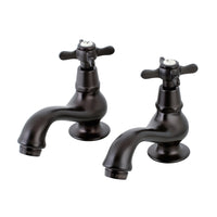 Thumbnail for Kingston Brass KS1105BEX Basin Tap Faucet with Cross Handle, Oil Rubbed Bronze - BNGBath