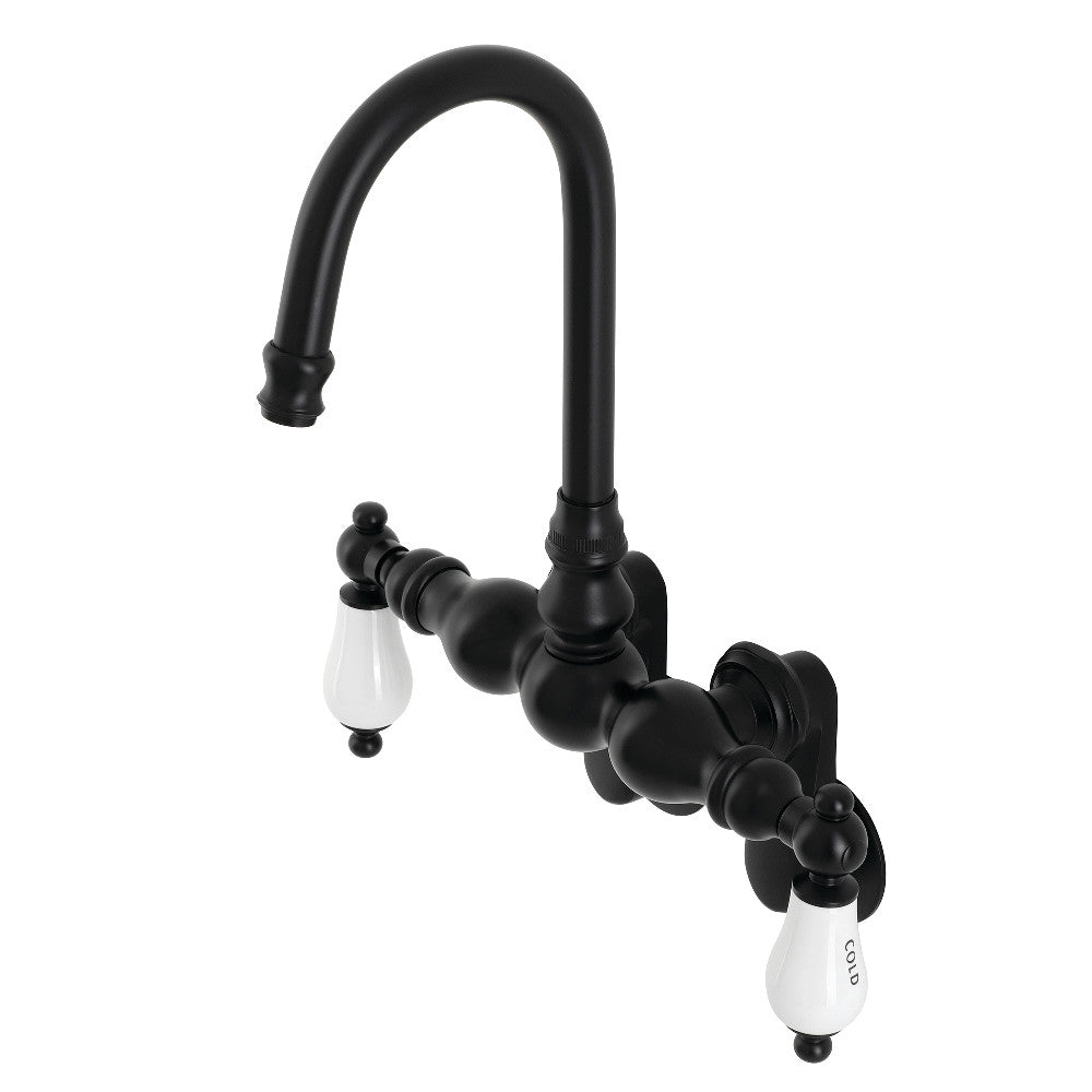 Aqua Vintage AE85T0 Vintage Adjustable Center Wall Mount Tub Faucet, Matte Black - BNGBath