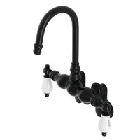 Thumbnail for Aqua Vintage AE85T0 Vintage Adjustable Center Wall Mount Tub Faucet, Matte Black - BNGBath