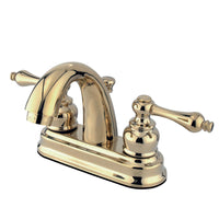Thumbnail for Kingston Brass KB5612AL Restoration 4 in. Centerset Bathroom Faucet, Polished Brass - BNGBath