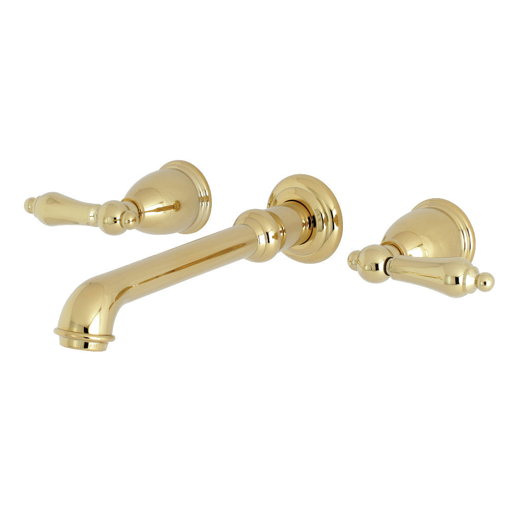 Kingston Brass KS7122AL 8-Inch Center Wall Mount Bathroom Faucet, Polished Brass - BNGBath