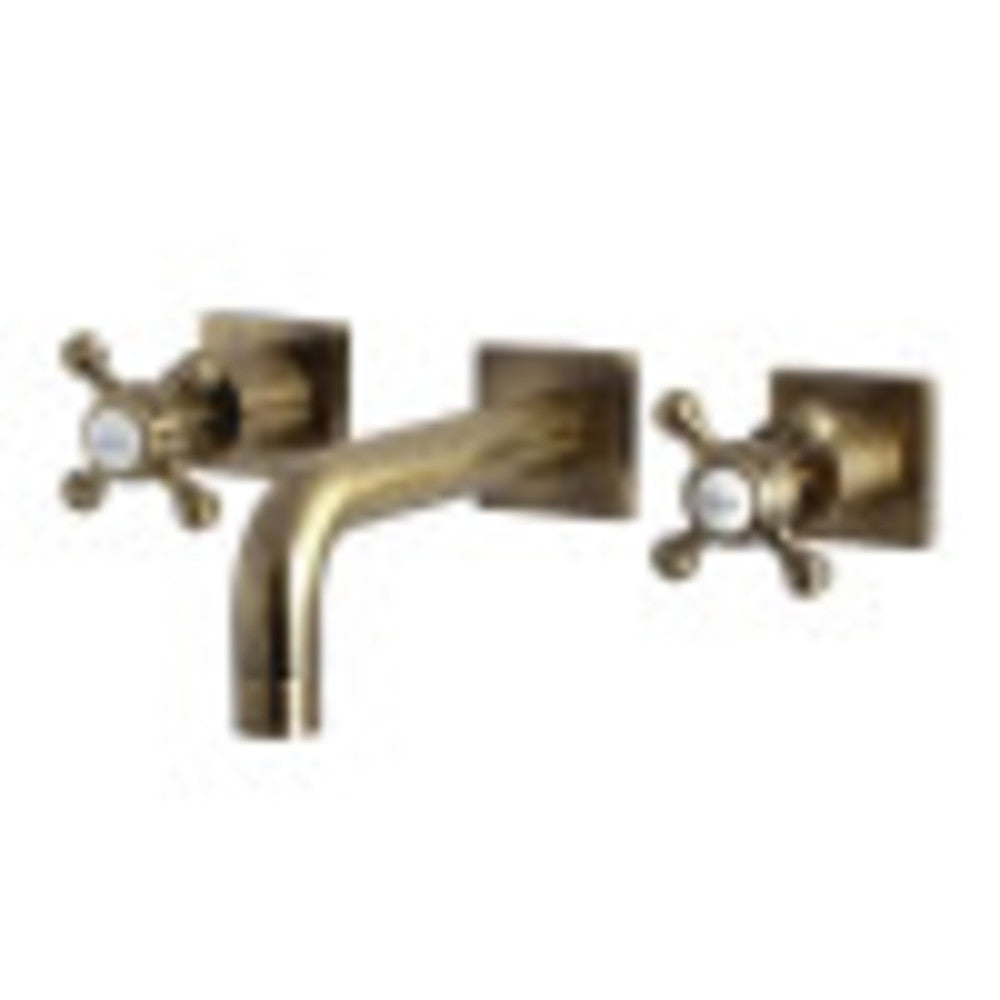 Kingston Brass KS6123BX Metropolitan Two-Handle Wall Mount Bathroom Faucet, Antique Brass - BNGBath