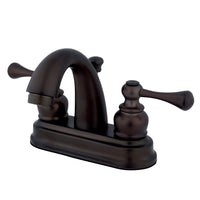Thumbnail for Kingston Brass GKB5615BL 4 in. Centerset Bathroom Faucet, Oil Rubbed Bronze - BNGBath