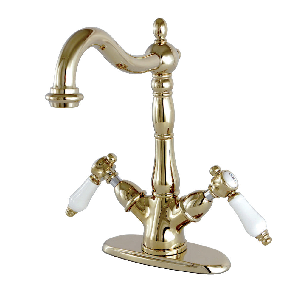 Kingston Brass KS1492BPL Vessel Sink Faucet, Polished Brass - BNGBath