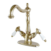 Thumbnail for Kingston Brass KS1492BPL Vessel Sink Faucet, Polished Brass - BNGBath