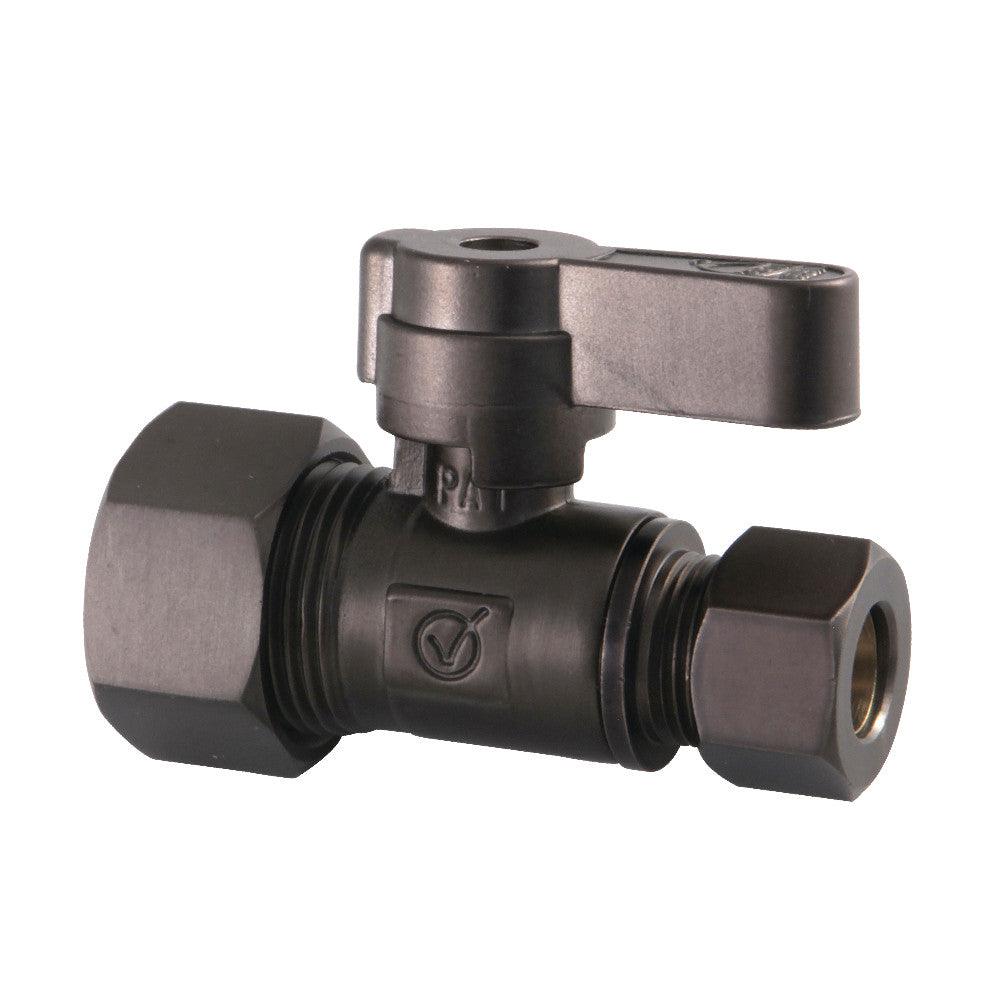 Kingston Brass KF5335ORB 5/8" OD x 3/8" OD Comp Straight Stop Valve, Oil Rubbed Bronze - BNGBath