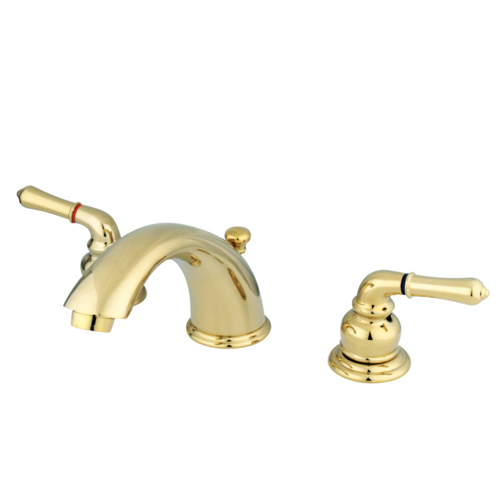 Kingston Brass GKB962 Widespread Bathroom Faucet, Polished Brass - BNGBath