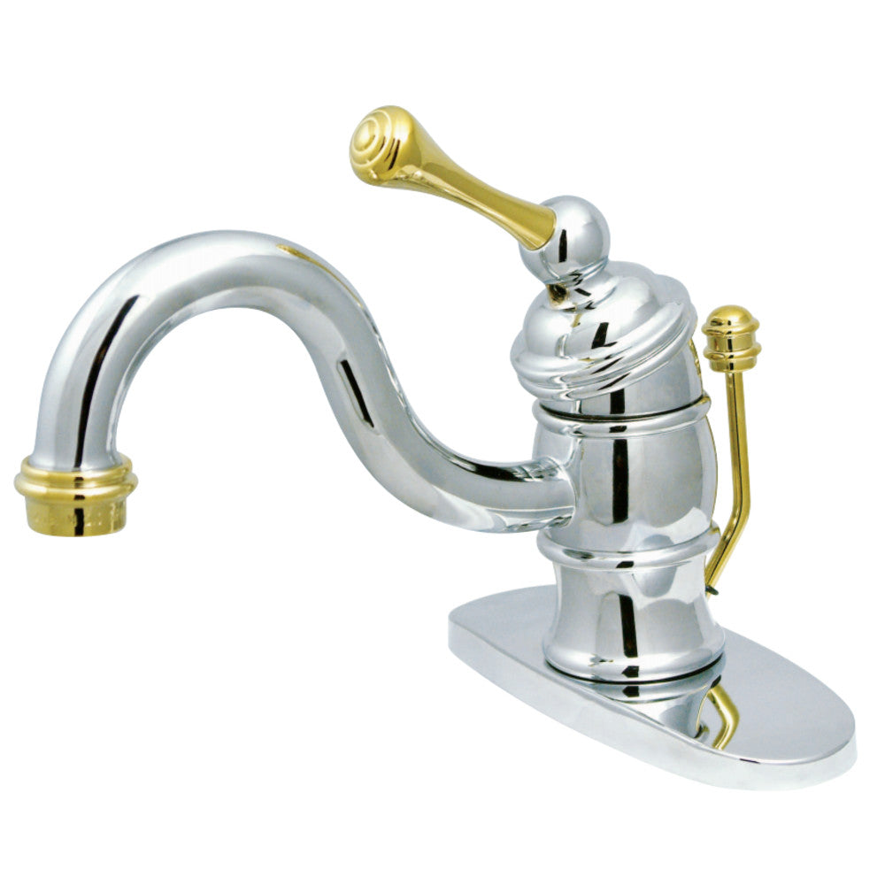 Kingston Brass KB3404BL Victorian 4" Centerset Single Handle Bathroom Faucet, Polished Chrome/Polished Brass - BNGBath