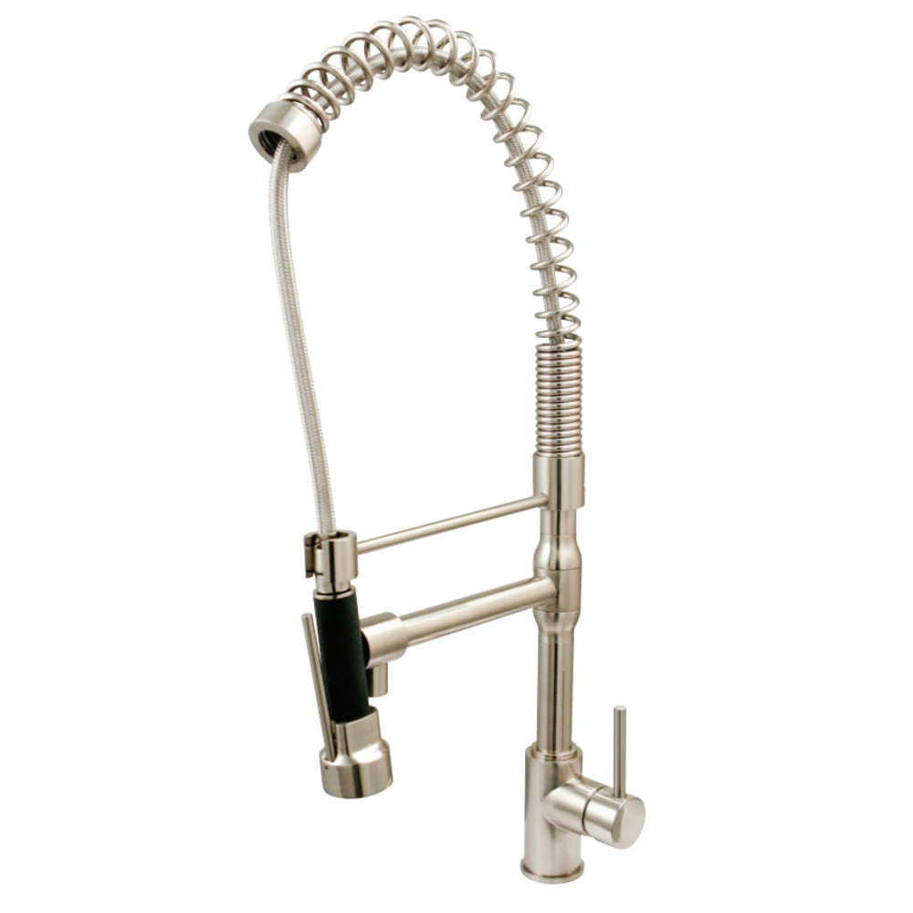 Kingston Brass KS8978DL Concord Single-Handle Pre-Rinse Kitchen Faucet, Brushed Nickel - BNGBath