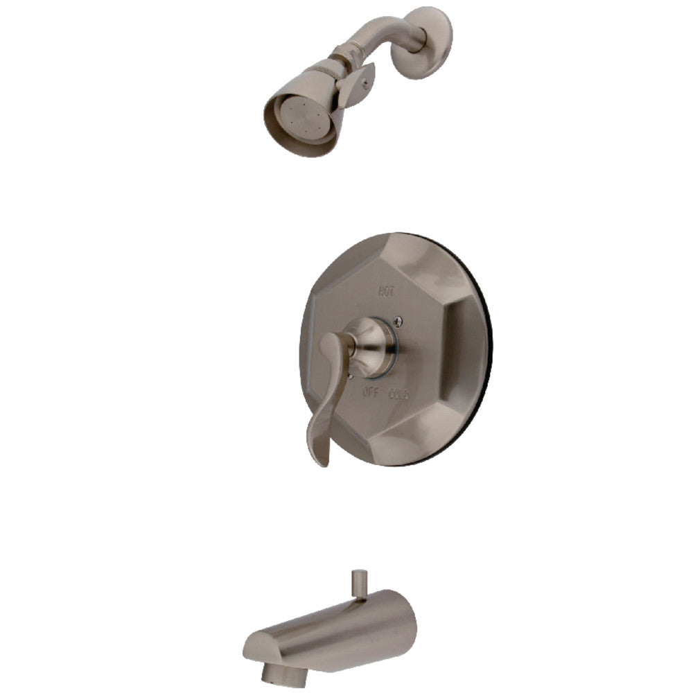 Kingston Brass KB4638DFL Tub and Shower Faucet, Brushed Nickel - BNGBath