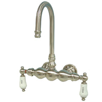 Thumbnail for Kingston Brass CC3T8 Vintage 3-3/8-Inch Wall Mount Tub Faucet, Brushed Nickel - BNGBath