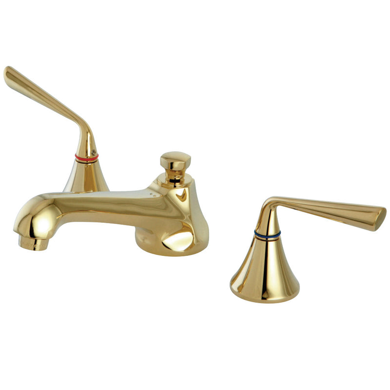 Kingston Brass KS4472ZL 8 in. Widespread Bathroom Faucet, Polished Brass - BNGBath