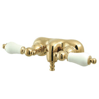 Thumbnail for Kingston Brass CC45T2 Vintage 3-3/8-Inch Wall Mount Tub Faucet, Polished Brass - BNGBath