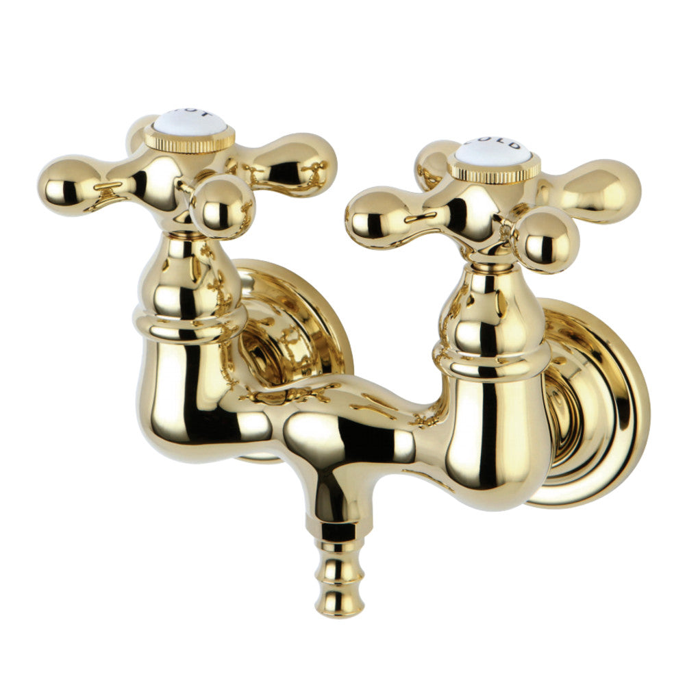 Kingston Brass CC37T2 Vintage 3-3/8-Inch Wall Mount Tub Faucet, Polished Brass - BNGBath
