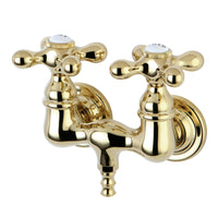 Thumbnail for Kingston Brass CC37T2 Vintage 3-3/8-Inch Wall Mount Tub Faucet, Polished Brass - BNGBath